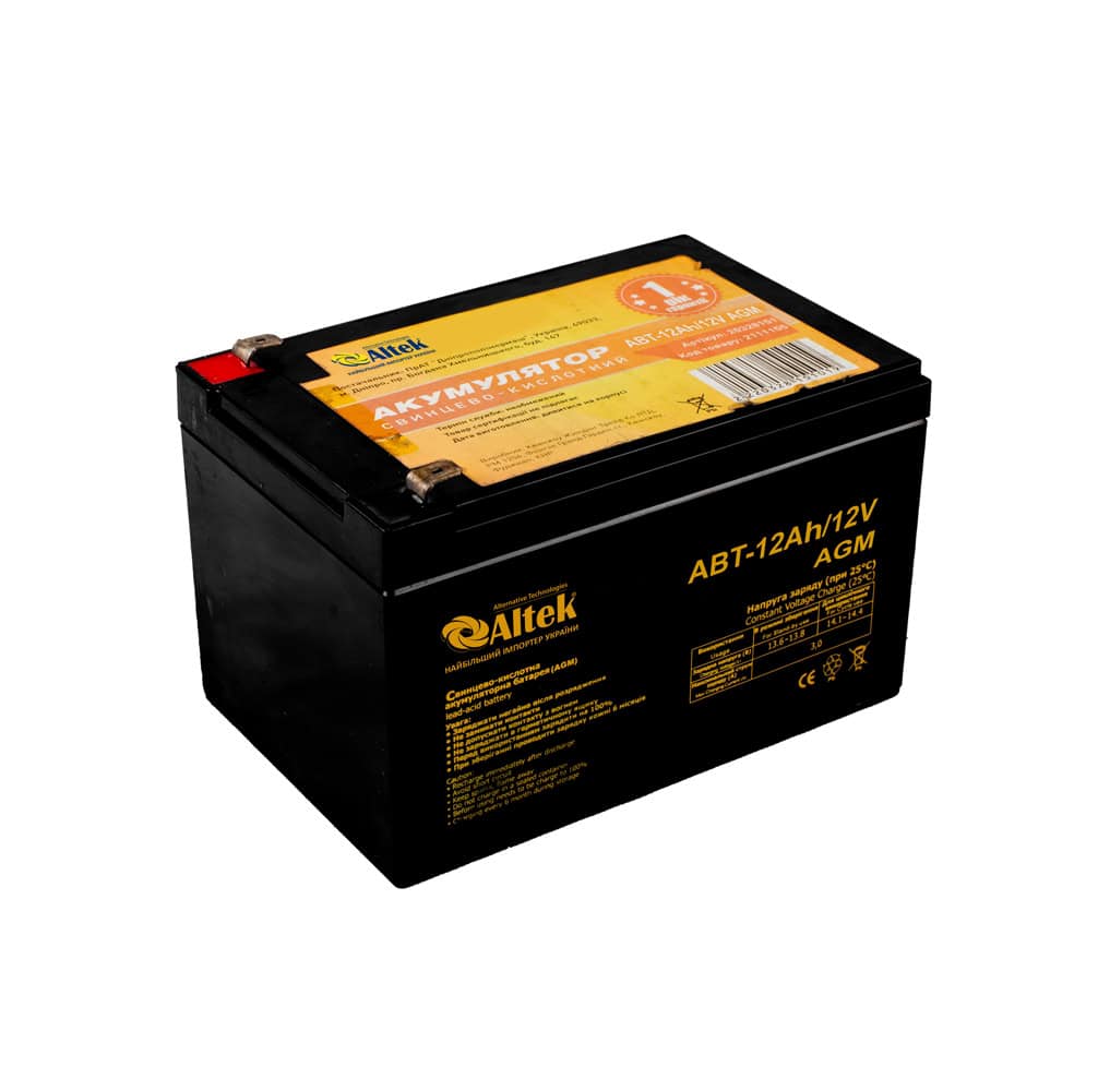 Акумулятор ALTEK ABT 12Аh 12V AGM Акумулятор ALTEK ABT 12Аh 12V AGM - Зображення 1