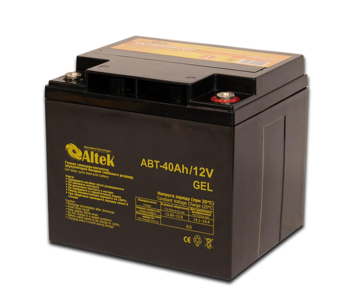 Акумулятор ALTEK ABT-40-12-GEL Акумулятор ALTEK ABT-40-12-GEL - Зображення 1