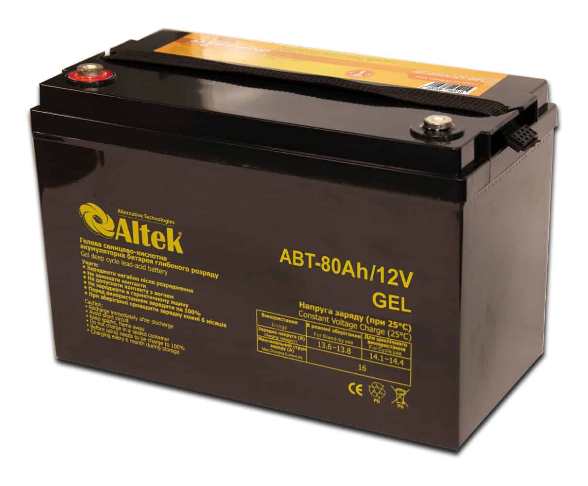 Акумулятор ALTEK ABT-80-12-GEL Акумулятор ALTEK ABT-80-12-GEL - Зображення 1