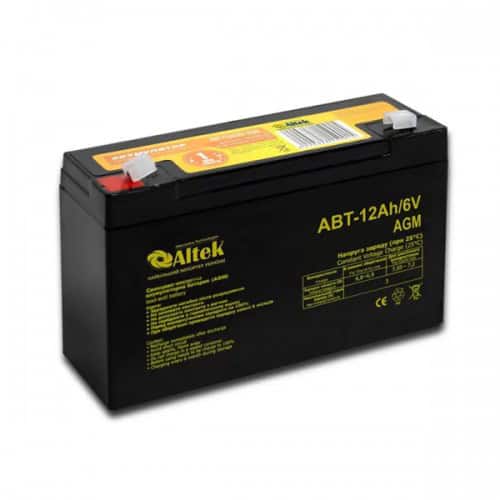 Акумулятор ALTEK ABT 12Ah 6V AGM Акумулятор ALTEK ABT 12Ah 6V AGM - Зображення 1