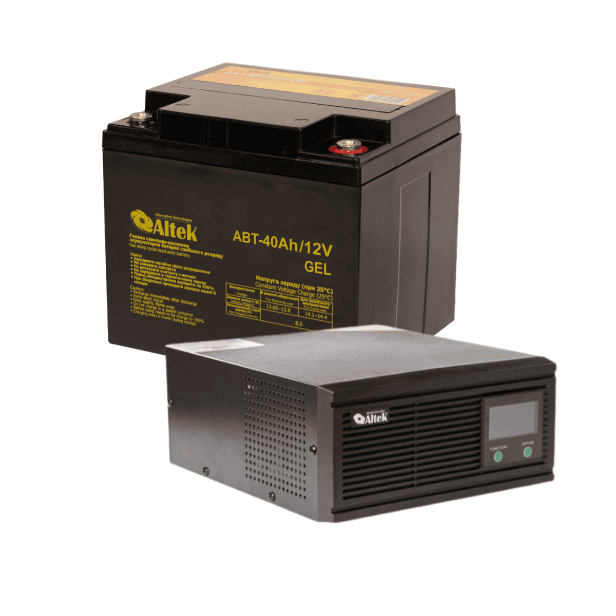 Комплект ДБЖ АSK12 500VA/400W DC12V + АКБ ABT-40Аh/12V GEL Комплект ДБЖ АSK12 500VA/400W DC12V + АКБ ABT-40Аh/12V GEL - Зображення 1